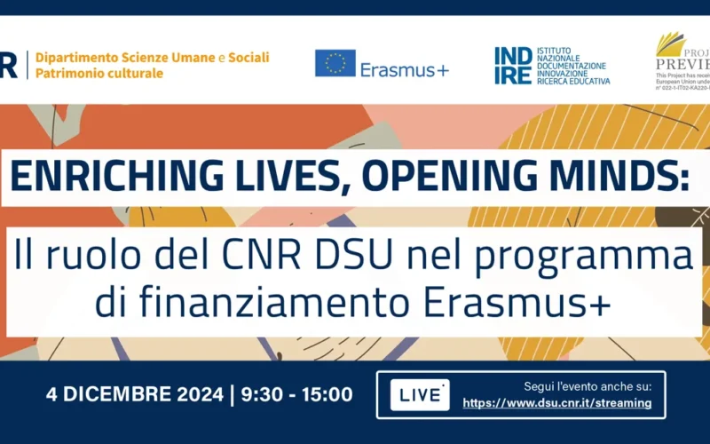 Enriching lives, opening minds: Il ruolo del CNR DSU nel programma di finanziamento Erasmus+