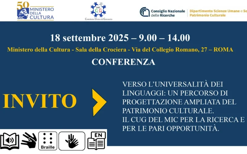 Verso l’universalità dei linguaggi: un percorso di progettazione ampliata del patrimonio culturale. Il CUG del MIC per la ricerca e per le pari opportunità
