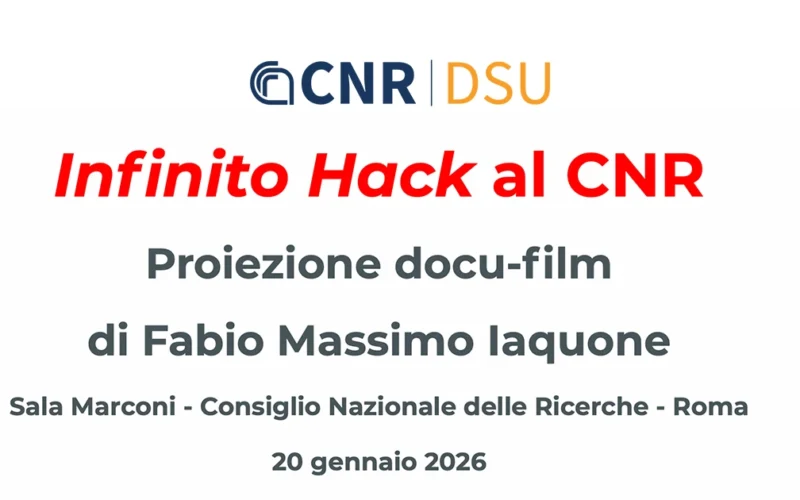 Infinito Hack al CNR. Proiezione docu-film e incontro