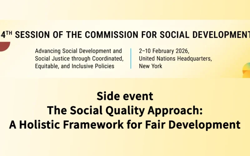 Il CNR-DSU partecipa al side event “The Social Quality Approach: A Holistic Framework for Fair Development”